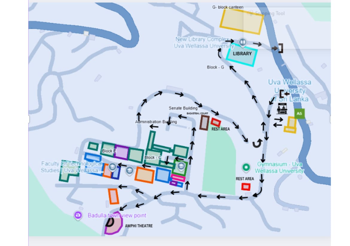 UWU Campus Location Map